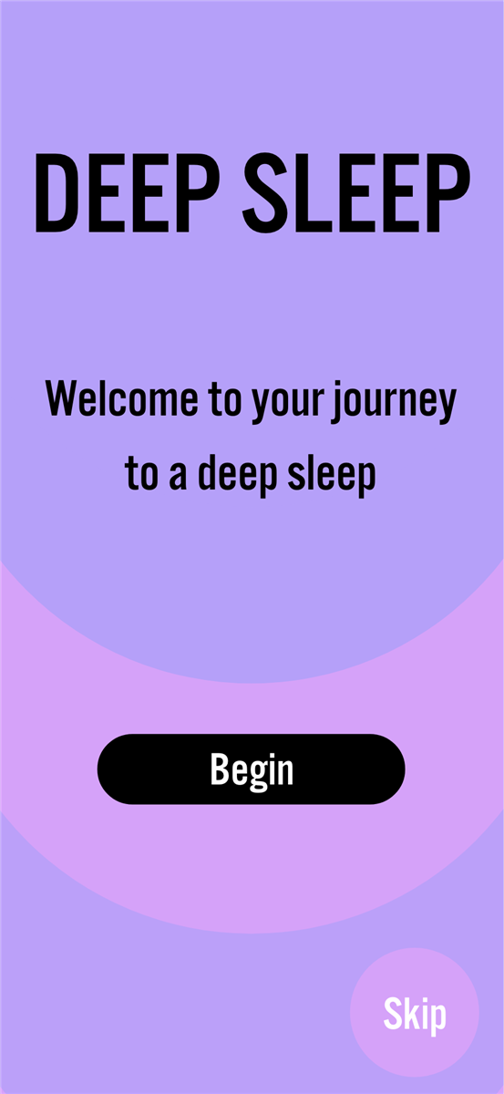Deep Sleep dashboard screen